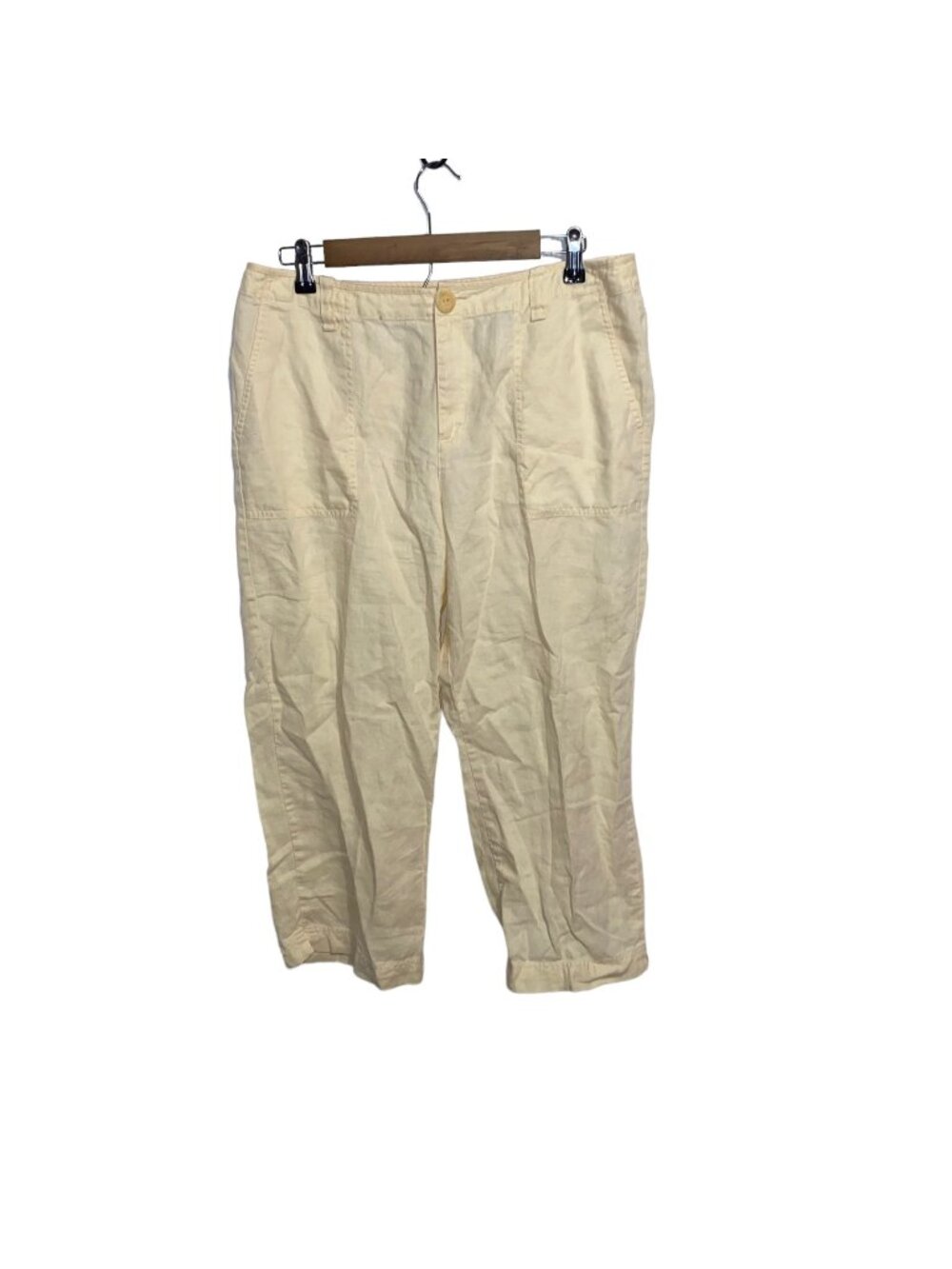 Eddie Bauer Yellow Linen Pants Size 12